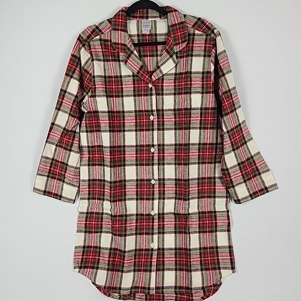 NEW Hanna Andersson Adult Unisex Holiday Flannel Pajama Nightshirt Sz XXL